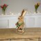 Northlight 10.5&#x22; Sisal Easter Bunny Rabbit Spring Figure with Carrot Basket